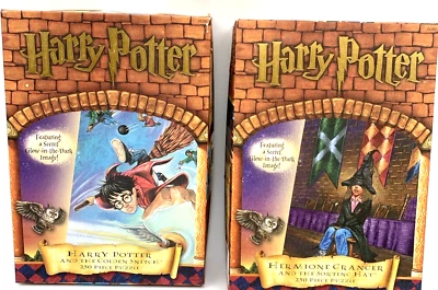 Rompecabezas de Harry Potter dos (2) rompecabezas de 250 piezas completos que brillan en la oscuridad imagen Foto 1 de 4