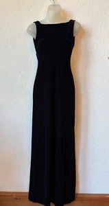 Laundry by Shelli Segal Womens Sz 4 Midnight Blue velvet long evening dress - Picture 1 of 14
