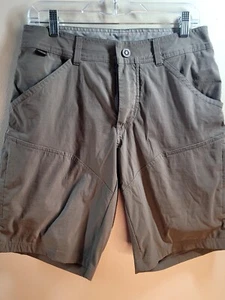 KUHL Mens Gray Nylon Hiking Shorts Size 30 Flat Front Pockets Utlitiy Outdoors - Picture 1 of 11