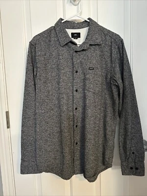Camisa Obey Hombre Botones Gris Talla Mediana Foto 1 de 4