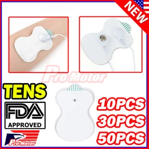 50x Replacement Snap On Pads Electrode EMS TENS Unit Pulse Massager Machine - Picture 1 of 4