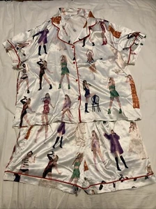 NWT TAYLOR SWIFT ERAS 2 PIECE SHORT PAJAMA LOUNGING SET BY SHESHOW SIZE XXL - Picture 1 of 9