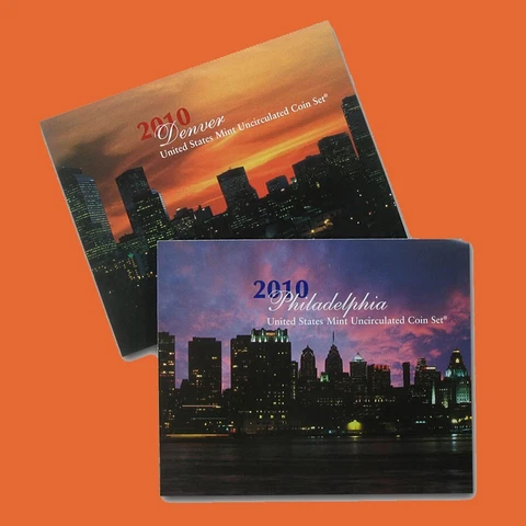 2010 U.S. Mint Set ~ 28 Coins P & D ~ Uncirculated Government Packaging OGP Cover
