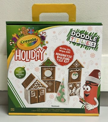Azulejos magnéticos para casa de pan de jengibre de vacaciones CreateOn Crayola Foto 1 de 2