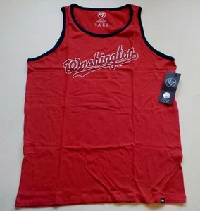 WASHINGTON NATIONALS MLB MUSCLE T SHIRT TANK TOP MENS 2X 50-52 '47 BRAND RED NWT - Picture 1 of 3
