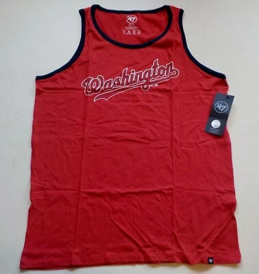 W ASHINGTON NATIONALS 美国职棒大联盟肌肉 T 恤背心男式 2X 50-52 '47 品牌红色全新带标签 — 第 1/3 张图片
