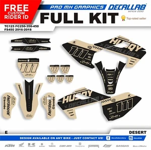 HUSQVARNA TC 125 FC 250 350 450 FS450 2016 - 2018 Super Durable MX graphics kit - Picture 1 of 7