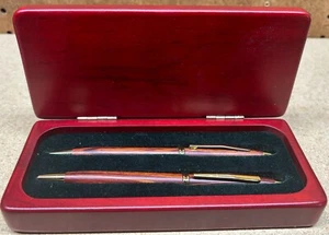 Vintage Rosewood Pen/Pencil set With Allentown Logo - Picture 1 of 13