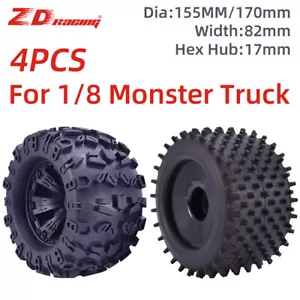 Neumáticos 2 piezas ZD Racing 17 mm hexagonales 155 mm para Truggy Monster Redcat Hsp HPI - Imagen 1 de 9