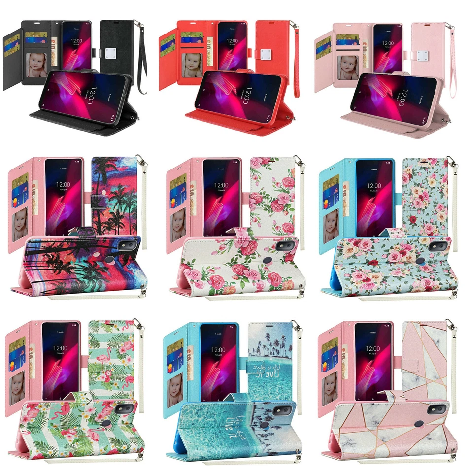 For Alcatel 1v (2020) Wallet Pouch Case Phone Cover - Image 1 of 1