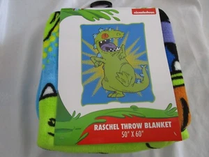Nickelodeon The Rugrats Reptar T. rex Dinosaur Plush Fleece Throw Blanket NEW - Picture 1 of 4