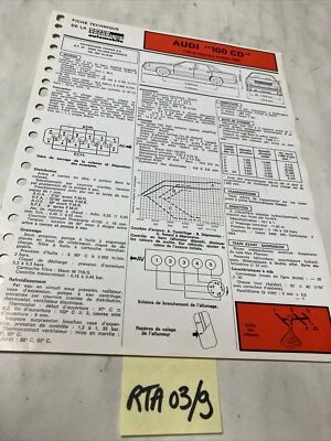 Scheda Tecnica Automobile Audi 100CD 136CV Edizione 1985 RTA 100 CD - Immagine 1 di 3