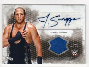 2015 Topps WWE Undisputed Jack Swagger Autograph Shirt Relic Card Auto AEW Hager