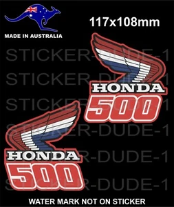 HONDA 500 MOTORBIKE STICKER PAIR - Picture 1 of 1
