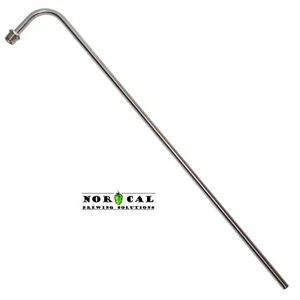 Jaybird 304 Stainless Steel RACKING CANE 29" Long x 1/2" NPT Male Beer Wine - Picture 1 of 3