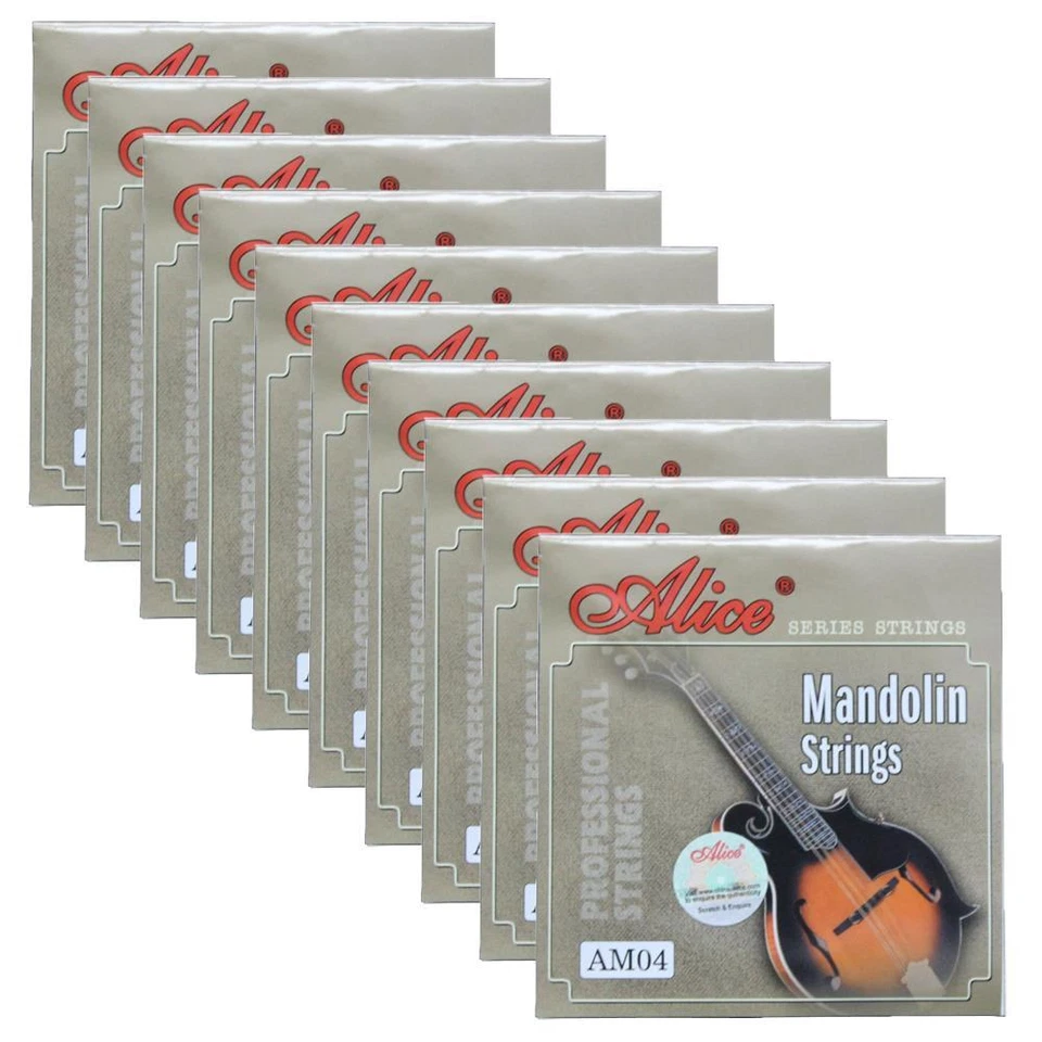 10Sets Alice Mandolin Strings Coated Copper Alloy Wound EADG  8 Strings Set AM04 - Image 1 of 4