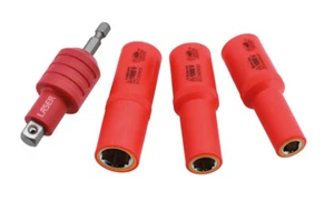 Non-Conductive Insulated Quick Chuck Adaptor with 4 x Magnetic Sockets VDE Set - Picture 1 of 12