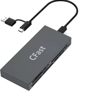 6 Cards the Same Time Read /MS//TF/XD/Cfast Camera Card Reader Mobile3814 - Afbeelding 1 van 9