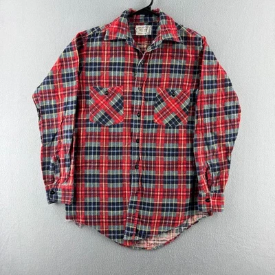 Camisa Big Mac vintage para hombre pequeña franela ligera años 70 algodón abotonada Foto 1 de 4