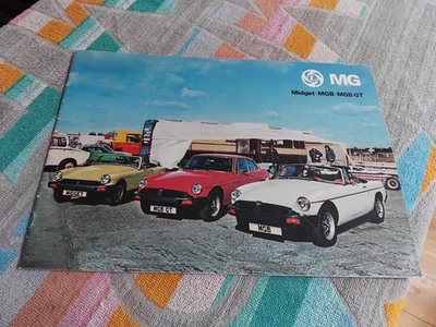 MG All Models Brochure 1977 Sales Leaflet MGB GT Roadster Midget FREE POST - Image 1 of 4