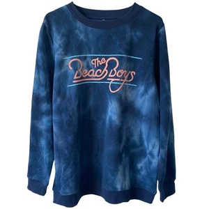 NUEVO THE BEACH BOYS Sudadera Tie Dye Cuello Redondo Gráfica Talla XL Azul Ropa de Salón - Imagen 1 de 3