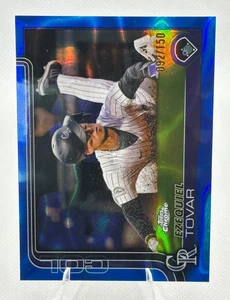 2025 Topps Chrome - Ezequiel Tovar #154 Blue Lava Refractor /150 Rockies - Picture 1 of 2
