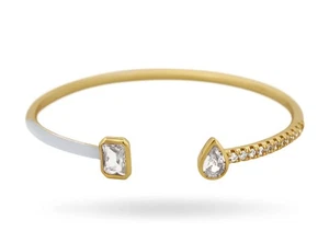 ICELINK FOREVER SKIES COLLECTION TOI ET MOI WEISSER EMAILLE ARMREIF   - Bild 1 von 6