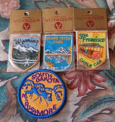 Early 70's USA Travel Embroidered Patch Lot  - Image 1 of 4