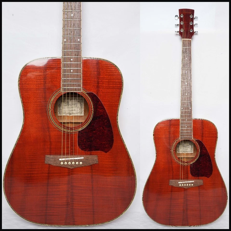 Ibanez PF25KOA Tiger Wood Hawaiian Koa Body Acoustic Guitar 1990s Ship From JP - image 1 of 4