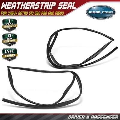 2x Front Glass Run Window Channel Weatherstrip Seal for Chevy G10 G20 GMC G1500 - Image 1 of 4