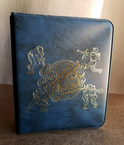 Koleman Handler SPORTS CARDS 2-RING BINDER 1.5 Inch Blue W/31 Toploaders 5.5X4.5 - Picture 1 of 17