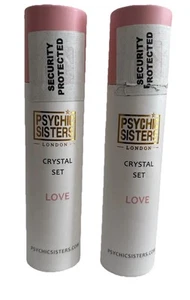2X JUEGO HECHO A MANO HERMANAS PSÍQUICAS LONDRES CRISTAL AMOR - Imagen 1 de 5