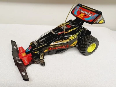 Buggy Off-Road Vintage Radio Shack RC BLACK WOLF II 9.6V Para Peças #60-4154A - Imagem 1 de 4