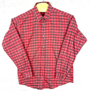 Patagonia Hemd Herren Large rot schwarz kariert Bio Baumwolle Flanell Knopfleiste - Bild 1 von 10