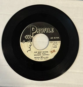 Wild Rockabilly 45 "Bip Bop Boom" Mickey Hawks with Moon Mullins on Profile - Picture 1 of 2
