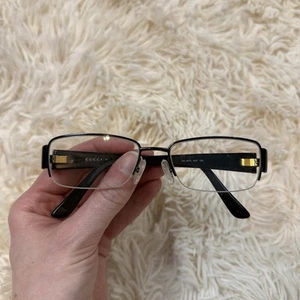 Gucci GG 2878 65Z montatura occhiali da vista mezzo bordo oro nero 52-17 135 Italia stretta - Foto 1 di 9