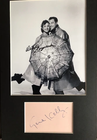 Gene Kelly Debbie Reynolds Singing In The Rain Signed Photo/card Cover
