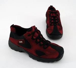 Zapatos bajos con cordones Rohde soft walking cuero auténtico textil rojo talla 4,5 = 37,5 - Imagen 1 de 9