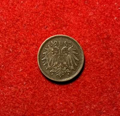 Austria 1897 Heller Bronze Coin KM#2800 T4194 - Image 1 of 2