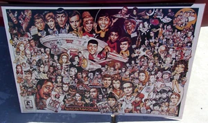 1989 Star Trek Classic Trekkin Poster By Chuck Frazier 37.5 X 24.5 - Picture 1 of 7