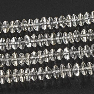 Cuentas sueltas de cuarzo de cristal transparente amarillo limón natural 6X3 mm A+ Rondelle 15" - Imagen 1 de 3