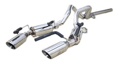 Fit Ford Mustang05-10 GT/07-10Shelby GT500 V8 Dual 4"Tip Muffler Catback Exhaust - Image 1 of 4
