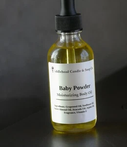 Baby Powder Moisturizing Body Oil -After Shower Oil-Massage Oil Natural - Picture 1 of 4