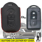 For Nissan Qashqai X-Trail Rogue 3 Buttons Leather Car Key Remote Cover Fob Case
