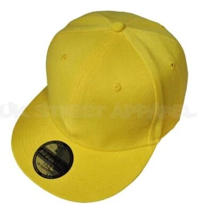 Underground Kulture Snapback Plain Colour Flat Peak Adjustable Baseball Cap Hat - Picture 1 of 110