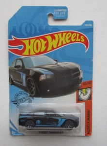 2019 HOT WHEELS 1:64 MUSCLE MANIA 10/10 BLACK '11 DODGE CHARGER R/T - Picture 1 of 3