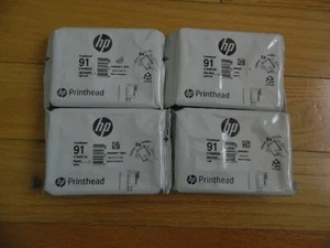 2017-20 GENUINE SET HP 91 PRINTHEADS C9460A C9461A C9462A C9463A DESIGNJET Z6100 - Picture 1 of 1