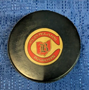 NHL Cleveland Barons 1976-78 Spiel Puck Neuwertig! V-3 Schnecke - Bild 1 von 3