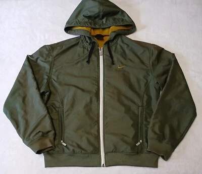 Chaqueta Nike para niños M (8-10) verde oliva vintage años 90 etiqueta negra rara usada en excelente estado amarilla Acc Foto 1 de 4