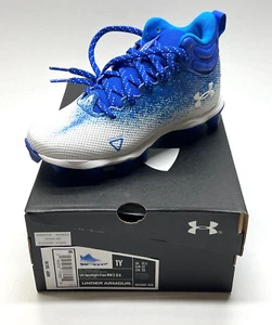 Under Armour Boy's Spotlight Franchise 2.0 Jr. Football Cleats - Size 1Y - NEW - Picture 1 of 2